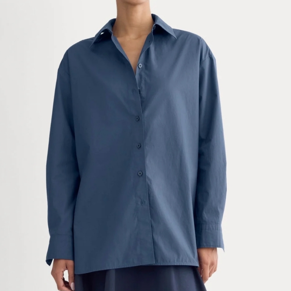 NWT Everlane The Boyfriend Shirt In Ultra Soft Cotton. Size M
